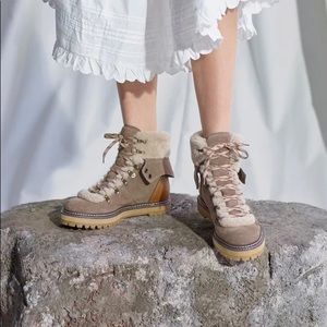 See by Chloe Eileen shearling ankle boot